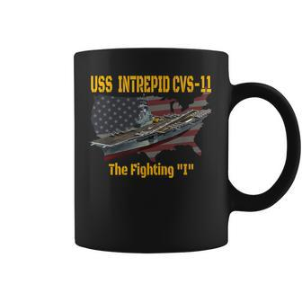 Aircraft Carrier Uss Intrepid Cvs-11 Veterans Day Father Day Coffee Mug - Seseable