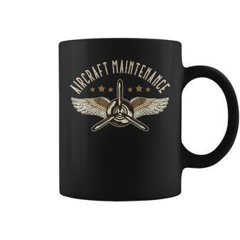 Aircraft Maintenance Airplane Mechanics Aircraft Mechanic Coffee Mug | Mazezy