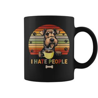 Airedale Terrier Dog Fathers Day I Hate People With Coffee Coffee Mug - Thegiftio UK