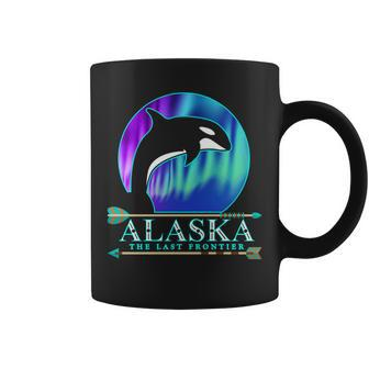 Alaska State Pride Alaska Northern Lights Alaskan Orca Whale Coffee Mug | Mazezy