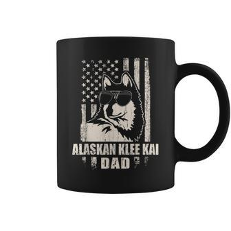 Alaskan Klee Kai Dad Cool Vintage Retro Proud American Coffee Mug - Seseable