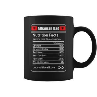 Albanian Dad Nutrition Facts Fathers Coffee Mug | Mazezy