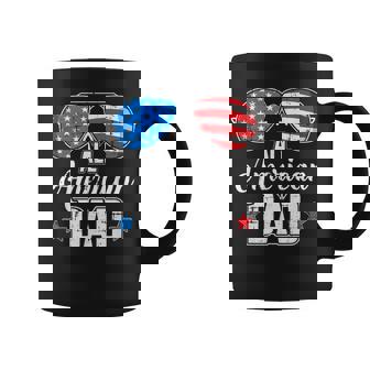 All American Dad Us Flag Sunglasses For Matching 4Th Of July Gift For Mens Coffee Mug | Mazezy