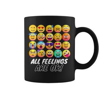 All Feelings Are Okay Mental Health Counselor Psychologist Coffee Mug | Mazezy