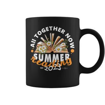All Together Now Summer Reading 2023 Retro Flower Book Lover Coffee Mug | Mazezy