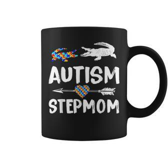 Alligator Autism Step Mom Love Autism Awareness Coffee Mug - Seseable