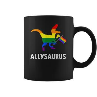 Allysaurus Trans Ally T Rex Dinosaur Gay Pride Parade Lgbt V2 Coffee Mug - Thegiftio UK