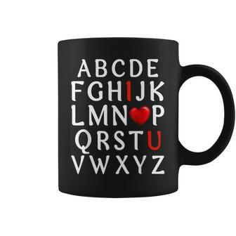 Alphabet Abc I Love You Valentines Day Heart Gifts Him Her Coffee Mug - Seseable