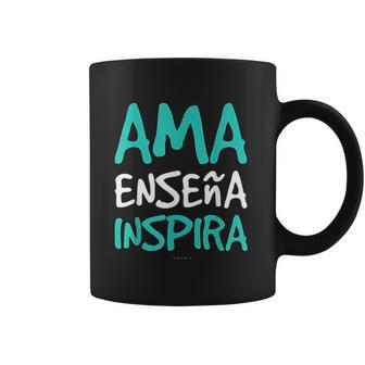 Ama Ensena Inspira Funny Spanish Teacher Gift Coffee Mug - Thegiftio UK