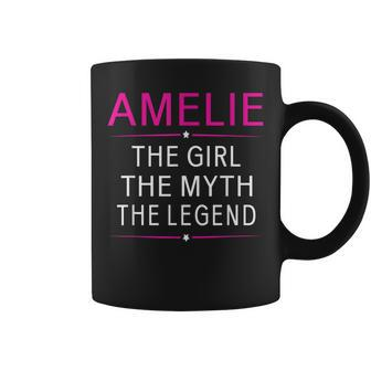 Amelie The Girl The Myth The Legend Name Kids Coffee Mug - Seseable