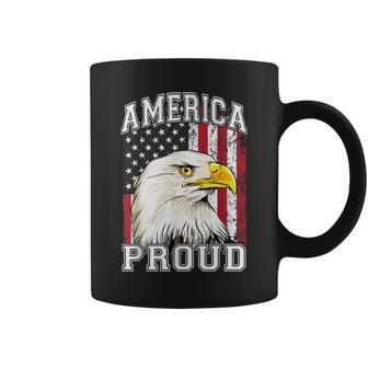 America Proud American Eagle Us Flag 4Th Of July Coffee Mug - Seseable