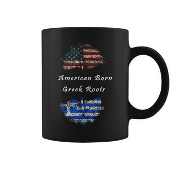 American Born Greek Roots Coffee Mug - Seseable