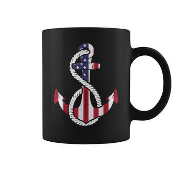 American Flag Anchor Patrioticic Memorial Day 4Th Of July Coffee Mug - Thegiftio UK