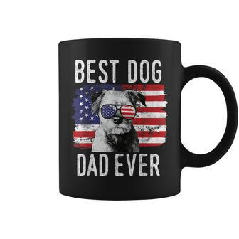 American Flag Best Dog Dad Ever Border Terrier Usa Gift For Mens Coffee Mug | Mazezy