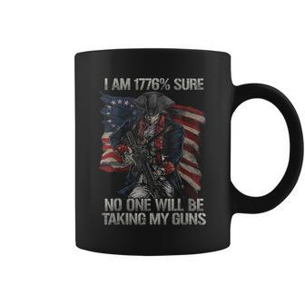American Flag I Am 1776 Sure No One Will Be Taking My Guns Coffee Mug - Seseable