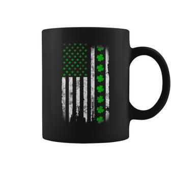 American Flag St Patricks Day Vintage Irish Lucky V2 Coffee Mug - Seseable