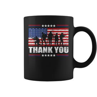 American Flag Thank You Veterans Proud Veteran V3 Coffee Mug - Seseable