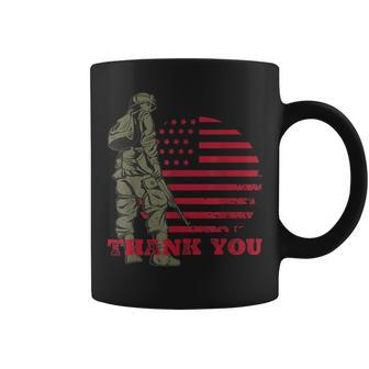 American Flag Thank You Veterans Proud Veteran V4 Coffee Mug - Seseable