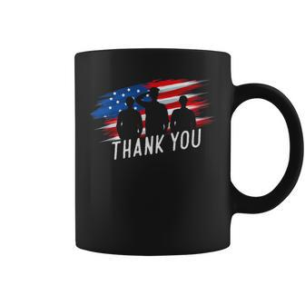 American Flag Thank You Veterans Proud Veteran V5 Coffee Mug - Seseable