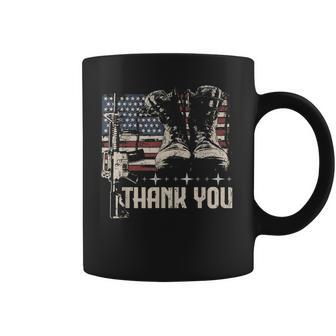 American Flag Thank You Veterans Proud Veteran V6 Coffee Mug - Seseable