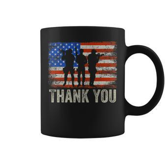 American Flag Thank You Veterans Proud Veteran V7 Coffee Mug - Seseable