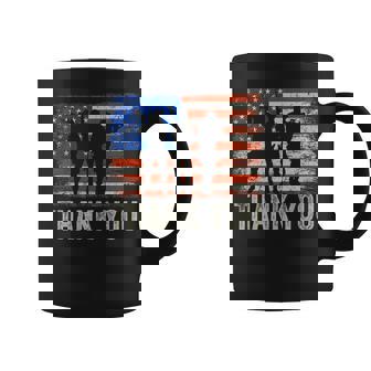 American Flag Thank You Veterans Proud Veteran V7 Coffee Mug - Seseable