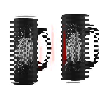 American Flag Vintage Baseball Flag Mom Dad Boys Girls Coffee Mug | Mazezy