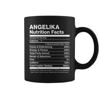 Angelika Nutrition Facts Name Named _ Funny Coffee Mug - Seseable