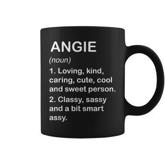Angie Definition Personalized Custom Name Loving Kind Coffee Mug - Seseable