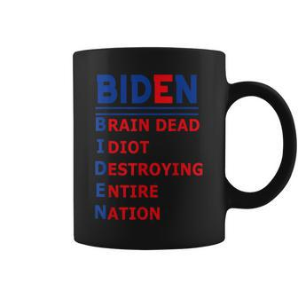 Anti President Joe Biden Idiot Funny Democratic Republican Coffee Mug | Mazezy