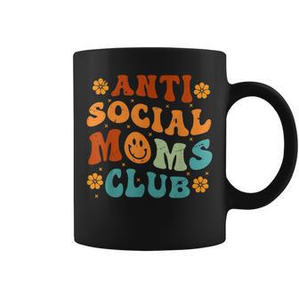 Anti Social Moms Club - Retro Funny Mom Life Mothers Day Mom Coffee Mug - Thegiftio UK