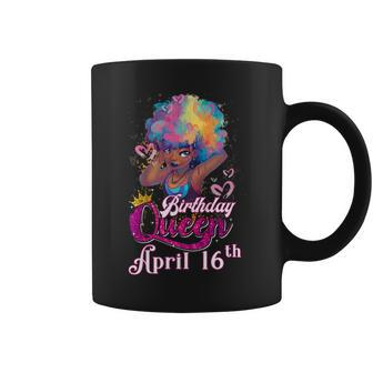 April 16Th Birthday Queen Aries Zodiac Shirt Women Coffee Mug | Mazezy
