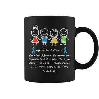 April Child Abuse Awareness Month Teacher Matching Outfit Coffee Mug | Mazezy