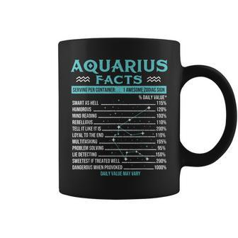 Aquarius Facts - Zodiac Sign Horoscope Birthday Astrology Coffee Mug | Mazezy