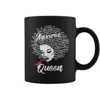 Aquarius Zodiac Birthday Afro Gift  For Black Women Coffee Mug