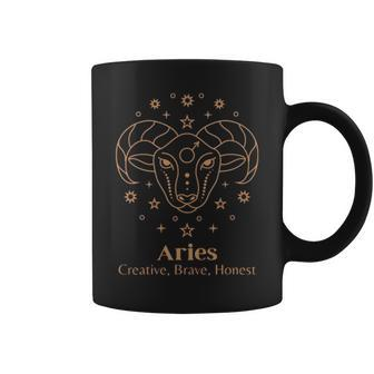 Aries Art Zodiac Design Aesthetic Coffee Mug | Mazezy AU