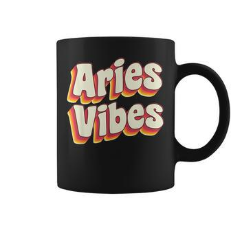 Aries March April Birthday Retro Astrology Aries Zodiac Sign Coffee Mug | Mazezy