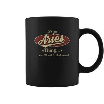 Aries Name Aries Family Name Crest Coffee Mug - Seseable
