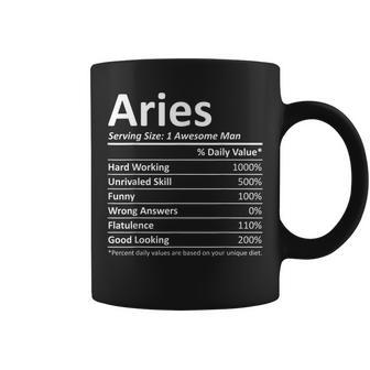 Aries Nutrition Funny Birthday Personalized Name Gift Idea Coffee Mug - Seseable