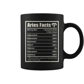 Aries Zodiac Sign Fun Facts Men Women Birthday Aries Coffee Mug | Mazezy