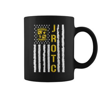 Army Jrotc American Flag Junior Rotc Leadership Excellence Coffee Mug - Seseable