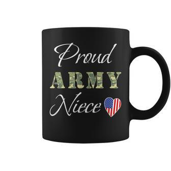 Army Niece Gift Proud Army Niece Of Soldier Uncle Aunt Gift Coffee Mug | Mazezy
