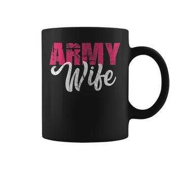 Army Wife Military Soldier Veterans Day Vintage Gift For Womens Coffee Mug | Mazezy