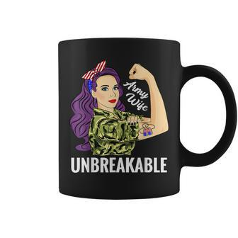 Army Wife Unbreakable For Women Military Husband Gift Coffee Mug | Mazezy