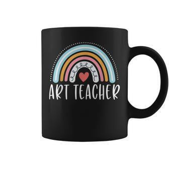 Art Teacher Cute Rainbow Heart Coffee Mug - Thegiftio UK
