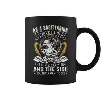 As A Sagittarius I Have 3 Sides Coffee Mug | Mazezy