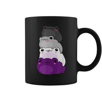 Asexual Flag Color Frog Subtle Queer Pride Lgbtq Aesthetic Coffee Mug | Mazezy