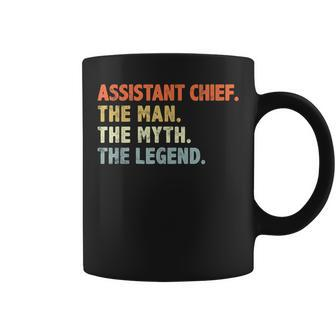 Assistant Fire Chief Man The Myth Legend Gifts Firefighter Coffee Mug - Seseable