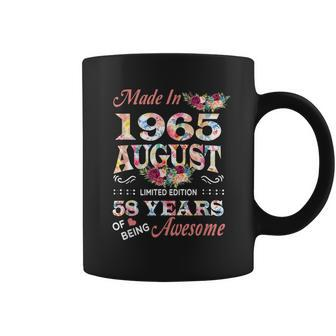 August 1965 Flower 58 Years Of Being Awesome Coffee Mug - Seseable