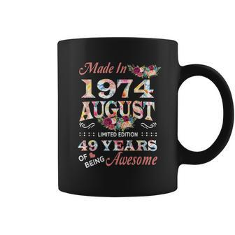 August 1974 Flower 49 Years Of Being Awesome Coffee Mug - Seseable